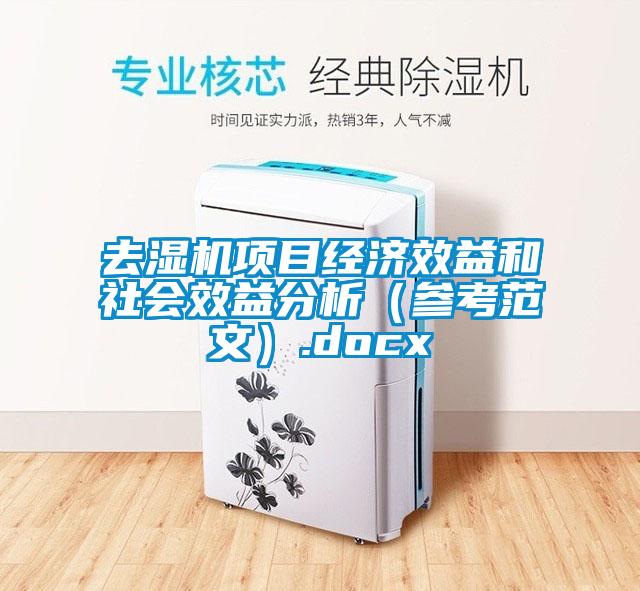 去湿机项目经济效益和社会效益分析（参考范文）.docx